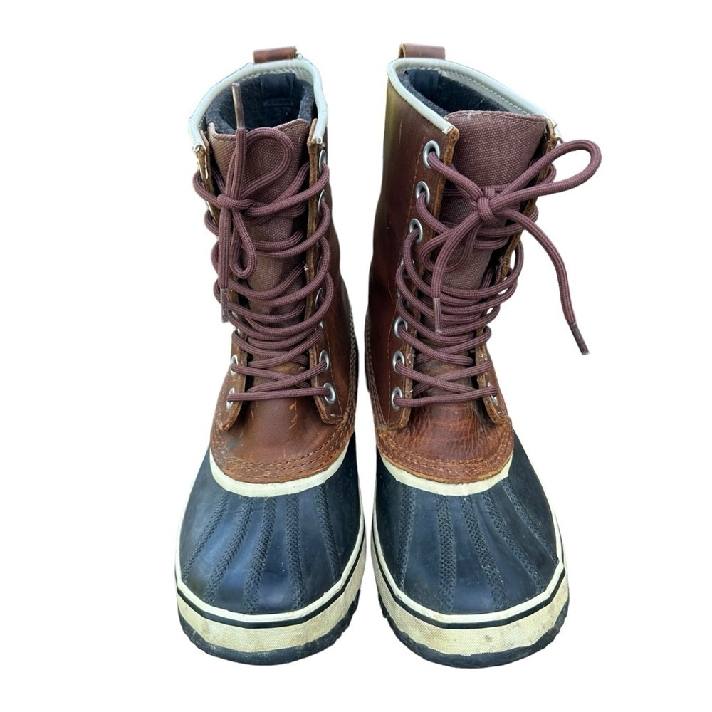 Sorel 1964 Premium Brown Leather Waterproof Duck Boots Women’s Size 8 - Picture 2 of 14